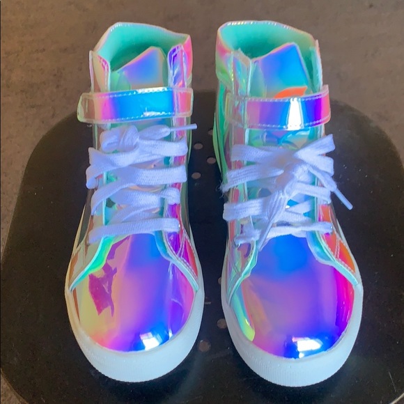 Iridescent opalescent sneaker